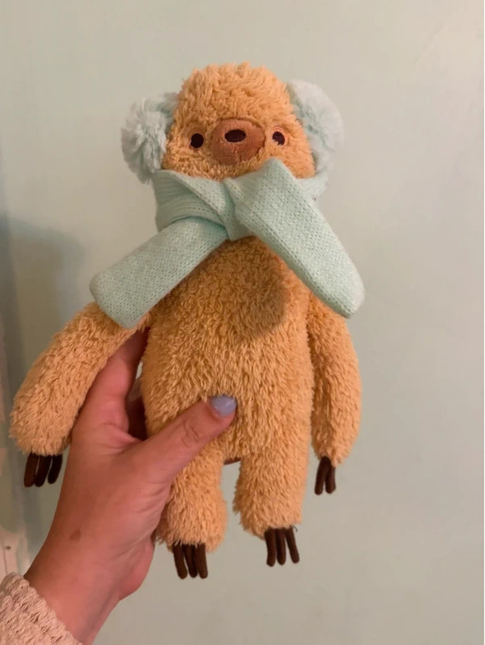 Pusheen x GUND Sloth Plush Winter Scarf Earmuffs 12” Inches Soft Toy
